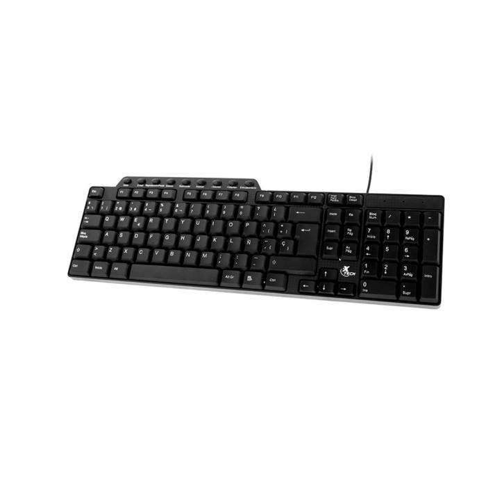 Teclado Alámbrico USB con Teclas Multimedia en Español Negro