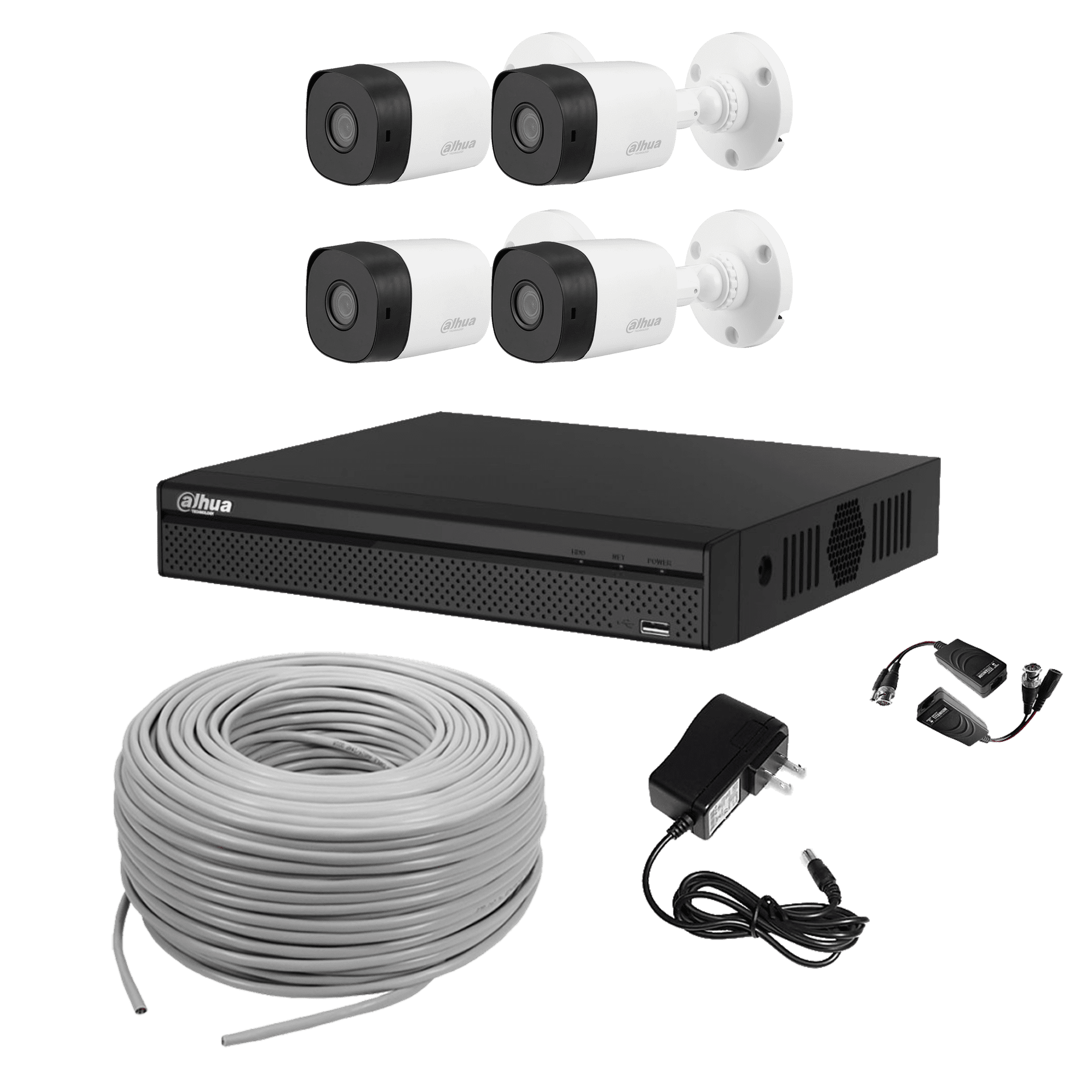 Kit de 4 Cámaras 2MP 1080P DAHUA